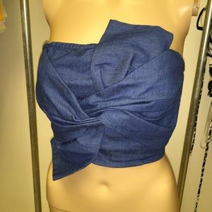 Denim crop top